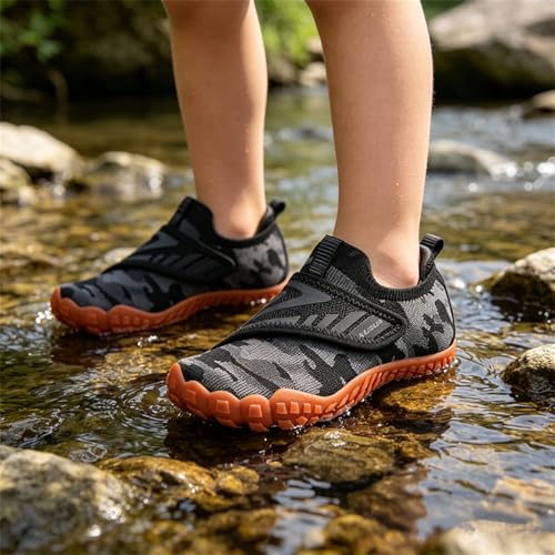 Image of KUBUA Multifunctional Kids Water Shoes Boys Girls Quick Dry Swim Aqua Socks | Wide Toe Box, Lightweight, Barefoot-Style, Breathable, Beach, Pool, Kayak, Water Parks, Hiking, Toddler, Little Kid, Big Kid