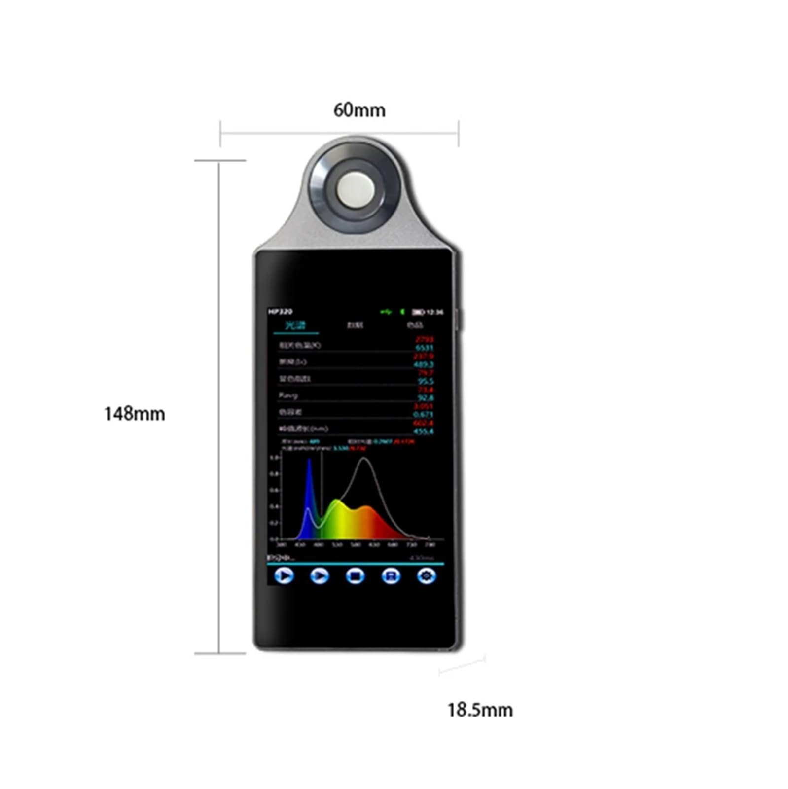 Espectrómetro Portátil, Espectrómetro Portátil CCT, Fotómetro De Alta Precisión For La Industria Fotográfica Y Investigación Científica