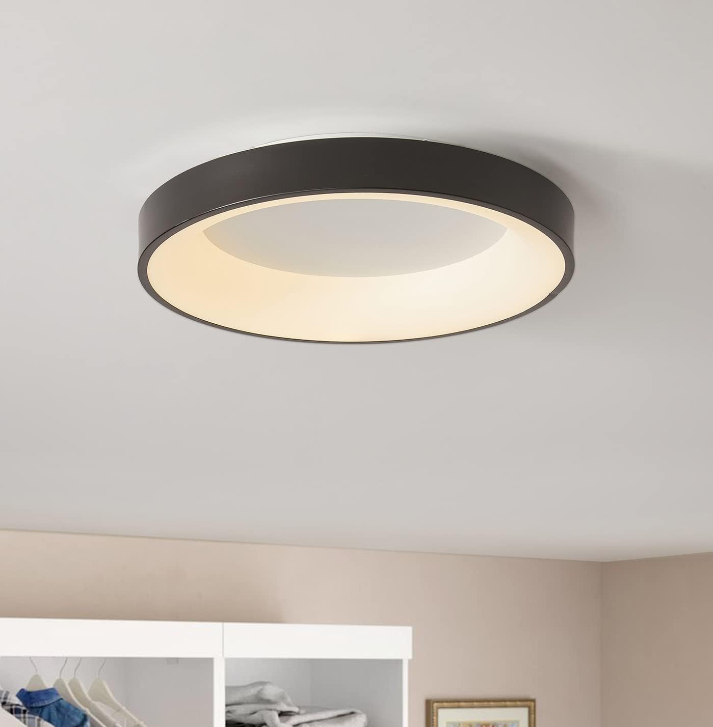 Plafonnier LED moderne 60cm à intensité variable pour éviter la fatigue visuelle