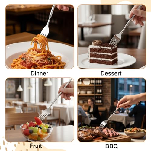 JJUNW 2Stück Teleskopgabel, Ausziehbare Gabel Löffel, Edelstahl Teleskopgabel mit Langem Griff Edelstahl Teleskoplöffel Besteck Lange Griff Ausziehbar für BBQ Toasten Abendessen Dessert (Löffel+Gabel)