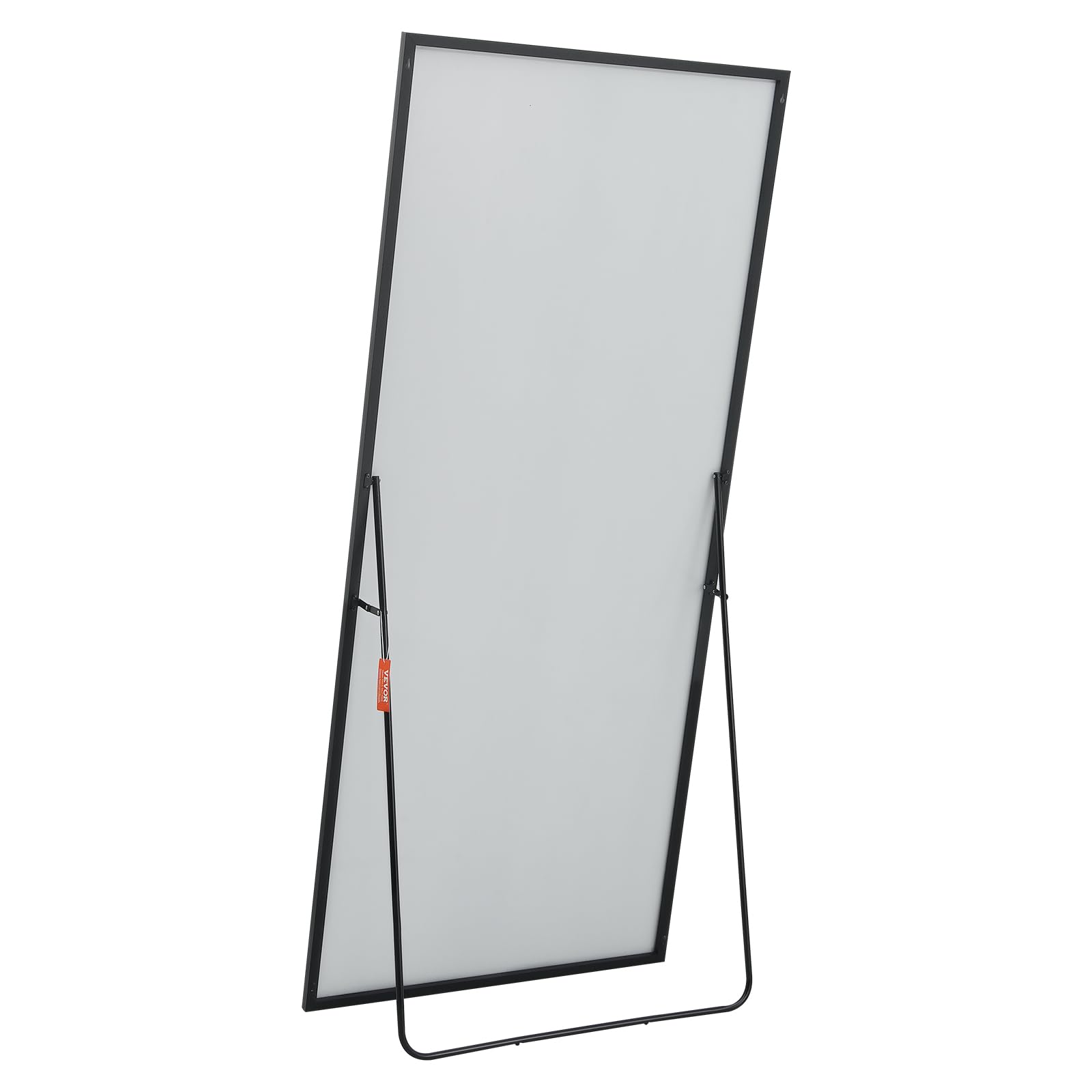 VEVOR Specchio a Figura Intera 1800 x 785 mm Extra Grande da Terra, Rettangolare, da Appendere o Appoggiare, Telaio in Lega di Alluminio, da Toeletta per Camera da Letto, Nero
