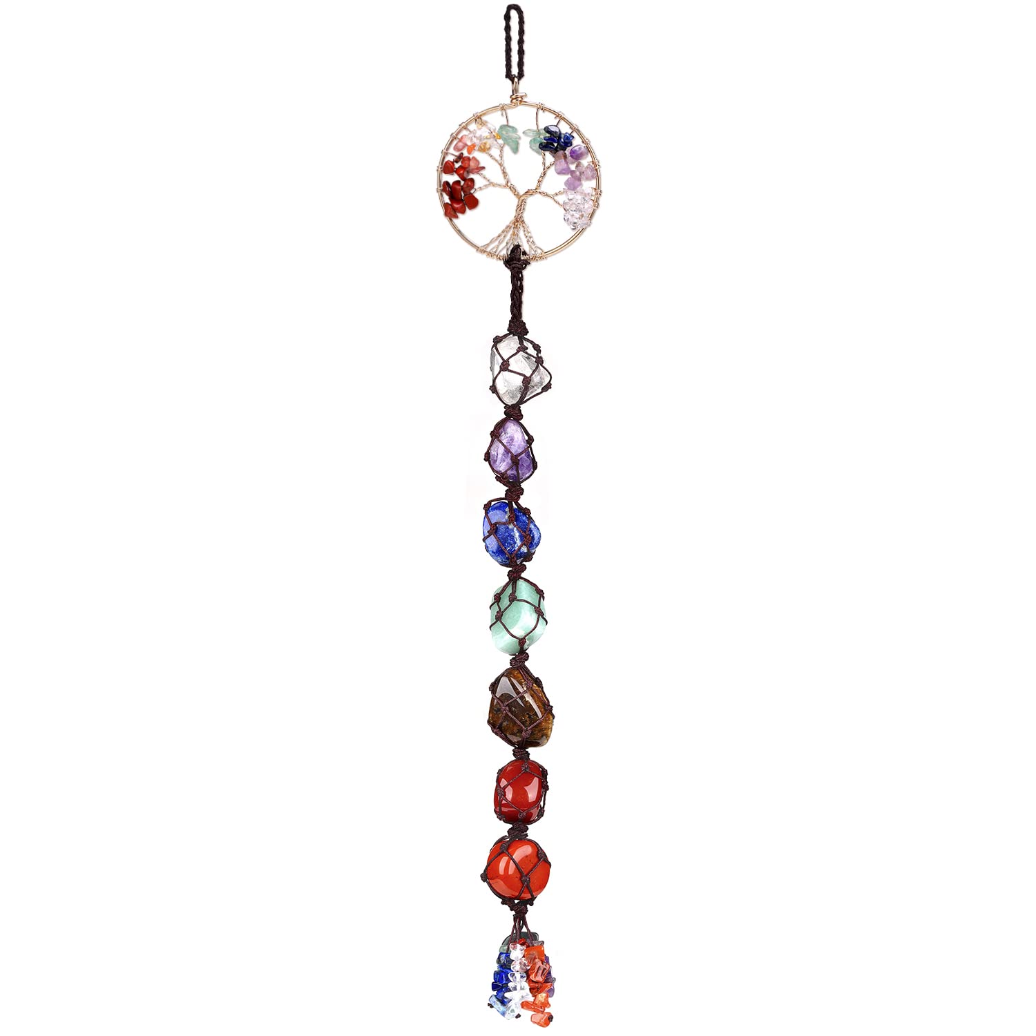Sudesmo Chakra Stones And Crystal Tree Of Life 7 Chakra Car Gemstones