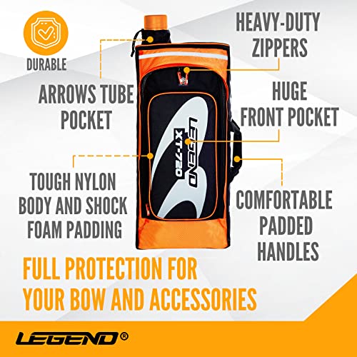 Legend Xt720 Recurve Bow Case (Orange) | Backpack Style Bag With Heavy Duty Foam Padding For Portable Protection Of Recurve Bows & Risers Up To 27 Inch thumb #1