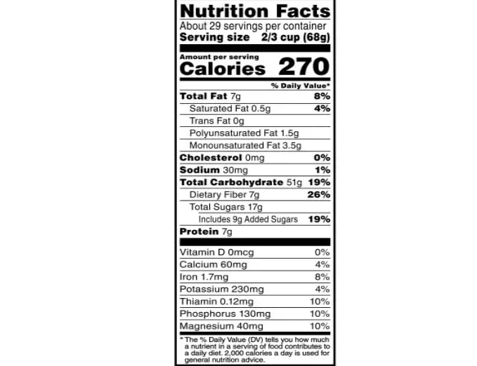 Simply Oats, Honey, Raisins & Almonds Granola, 34.5 oz Bags, 2 Count (1 Pack)
