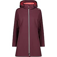 CMP - Parka da Donna con Cappuccio e Zip, Burgundy