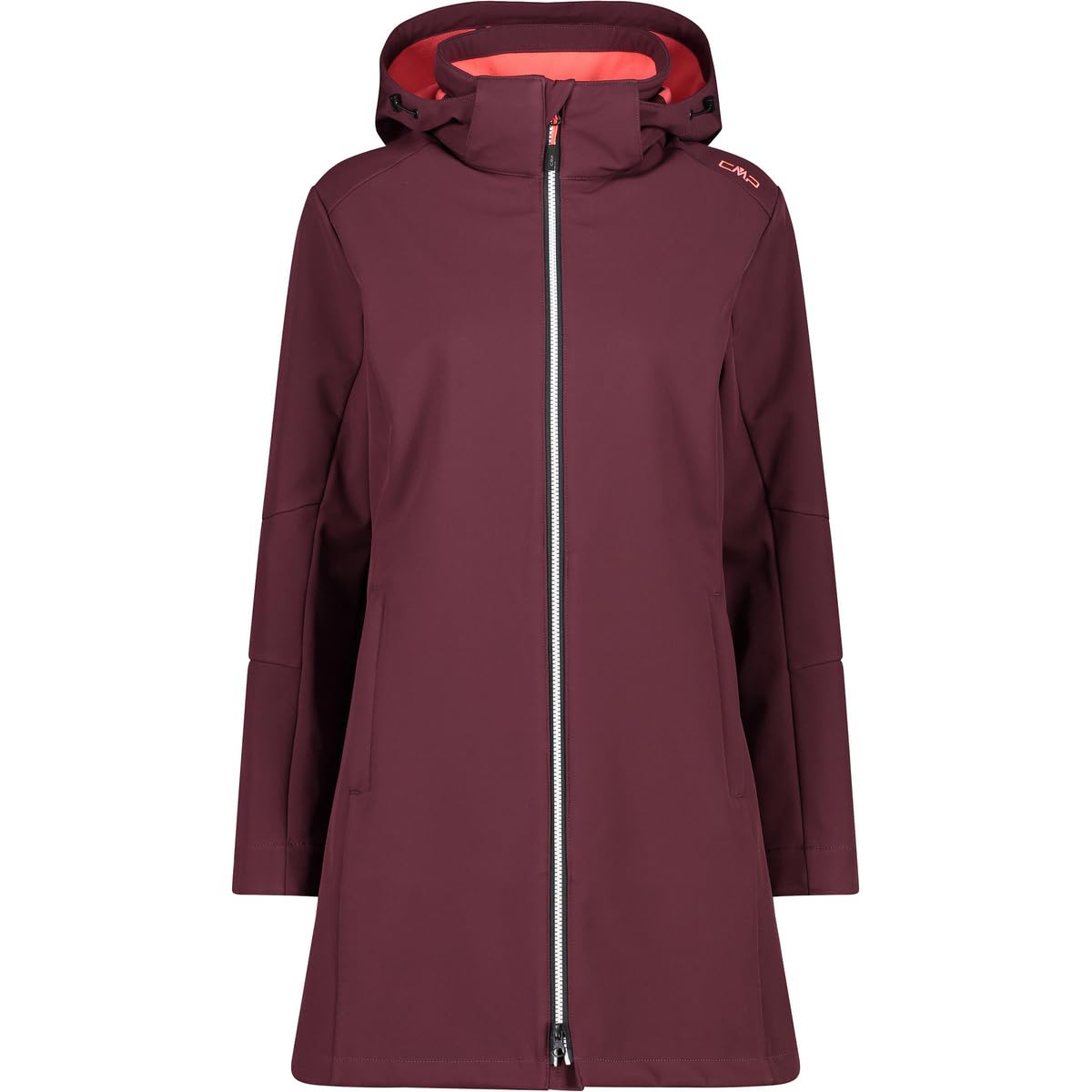 CMP - Woman Parka Zip Hood, Burgundy, XXXL