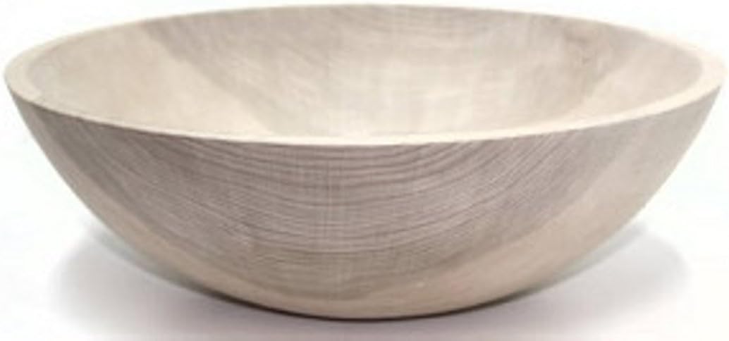 15 Inch Unfinished Solid Beech Wood Bowl