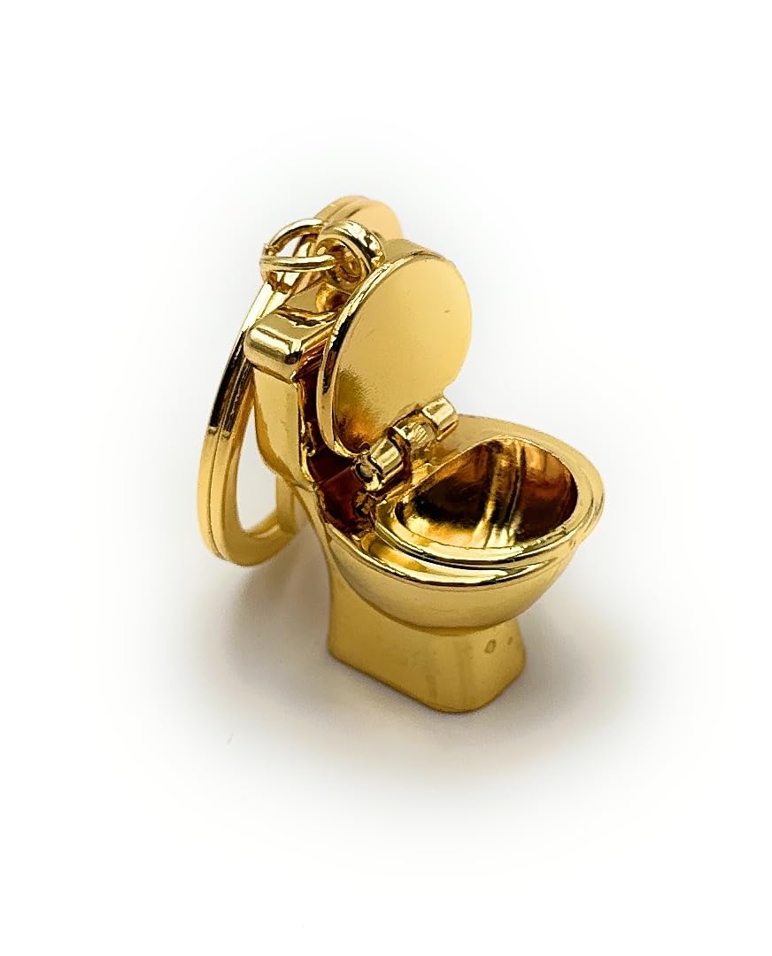 H-Customs Loo Toilet Keychain Golden Pendant