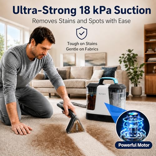 Portable Carpet Upholstery Cleaner for Furniture, Pet Stains, Car Interiors - image 5