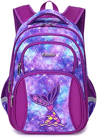 Kids Backpack for Girls Preschool Elementary Kindergarten Mermaid School Bag 15.6″ Multifunctional Cute Large Capacity