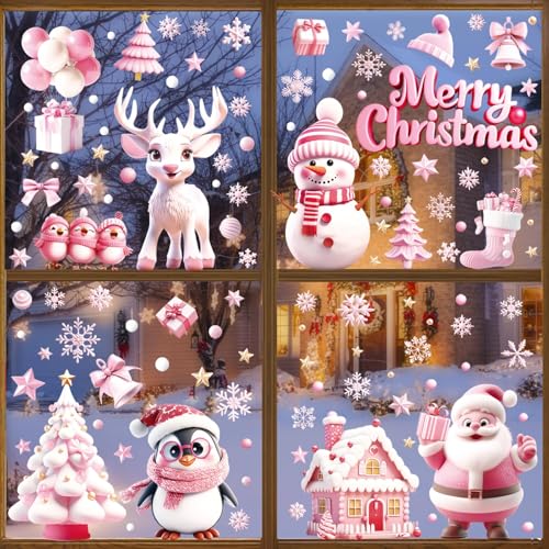 Fensterbilder Weihnachten 9 Blätter Fenstersticker Weihnachten...
