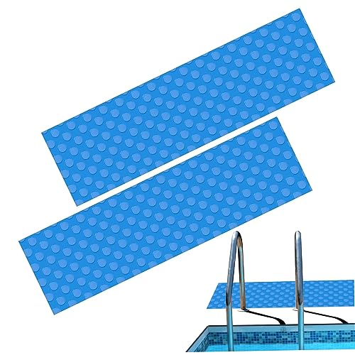 Mat de piscina Mat de piscina Mat de escalera de piscina 2 PCS sin deslizamiento Mat de escalera de piscina 9.06x35.43 pulgadas Protective Blue Pool Mat de la almohadilla de la almohadilla de la almo