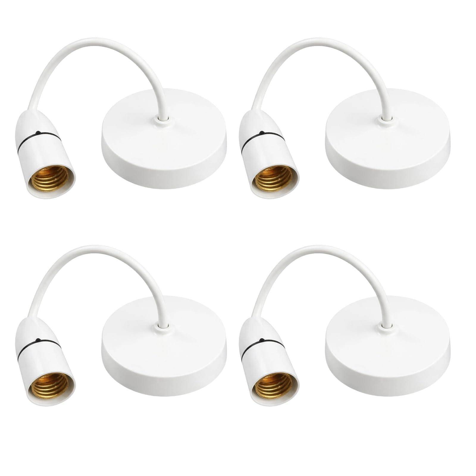 Ceiling Rose Light Fitting, Ceiling Pendant Light Fitting with 4 E27 Lamp Holders, Modern Lighting Upgrade for Multi-Room Renovation, Tool-Free Installation Solution for Home Improvement Projects