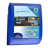 20X25 Waterproof Multi-Purpose Poly Tarp – Blue Tarpaulin Protector for Cars, Boats, Construction Contractors, Campers, and Emergency Shelter. Rot, Rust and UV Resistant Protection Sheet