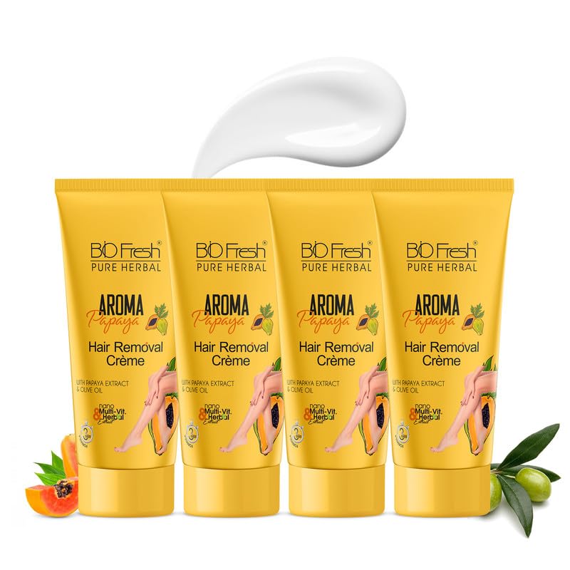BIOFRESH HERBALS Papaya Hair Removal Cream Painless Bikini & Body Underarms Hair Removal Cream Sensitive Intimate Hair Removal Cream for All Skin Types (60g, Pack of 2) (B0C6PVYY3M) Amazon Price History, Amazon Price Tracker