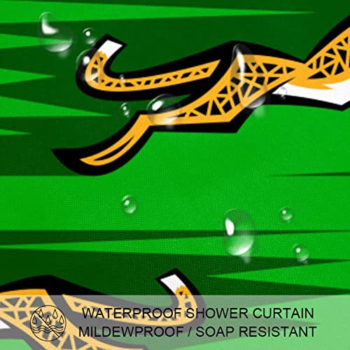 Rideaux de douche à fond vert Onrushing sans odeur 182,9x182,9 cm - 4