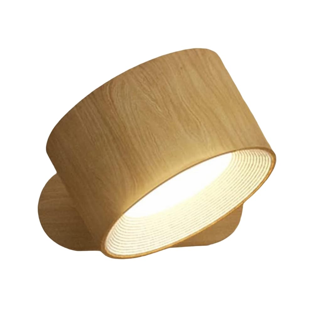 IJSDNVJNDX 360 Degree Rotating Wall Lamp LED Bedside Reading Book Lamp Rechargeable Portable Touch Adjustable Night Light C