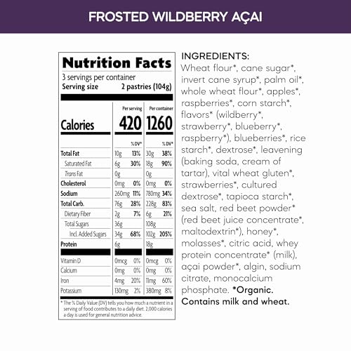 Image of Nature's Path Organic Wildberry Acai Toaster Pastries, 11 oz (Pack of 12)