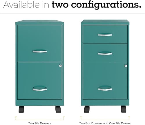 Vista 18 de Orison Oficina 18" 2 cajones móvil Ultra Pedestal Archivo, blanco alpino Blanco (Alpine White)