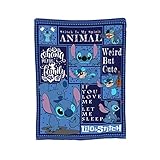 Soft Throw Blanket Lightweight Sofa Blanket Bed Blankets Ultra Velvet Blanket Quilt Durable Carpet Home Decor Blanket 50'x40' Cartoon Cute Stitch (1)