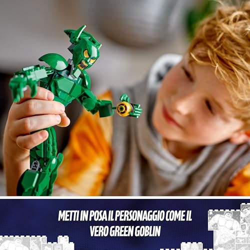 | Marvel Personaggio Costruibile di Goblin, Gioco d'Azione per Bambini e Bambine da 8 Anni, Action Figure del Nemico di Sider-Man con Arti Snodabili, Aliante e Bombe-Zucca, Idea Regalo 76284 - Lego - Immagine 2