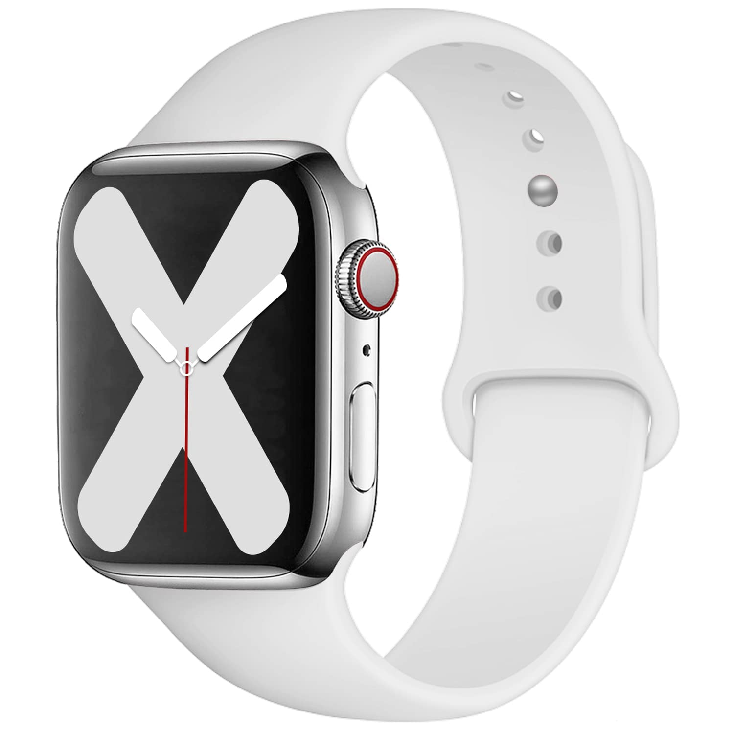 Saucyi Compatible with Apple Watch Band 41mm 40mm 38mm 49mm 45mm 44mm 42mm,Soft Silicone Sport Band Replacement Strap with Classic Clasp for iWatch Series 8 7 6 5 4 3 2 1 SE