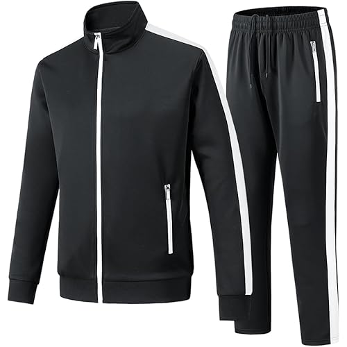 Men's Tracksuits 2 Piece Outfits Sweatsuits for Men Long Sleeve Track suits Athletic Full Zip Active Sports Sets