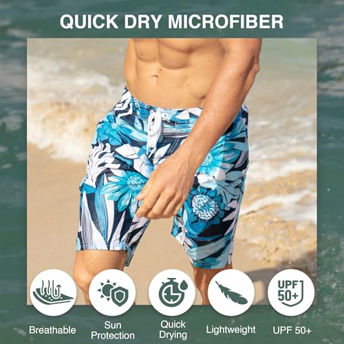 Image of Kanu Surf Men's Big Viper Extended Size Stripe Swim Trunk