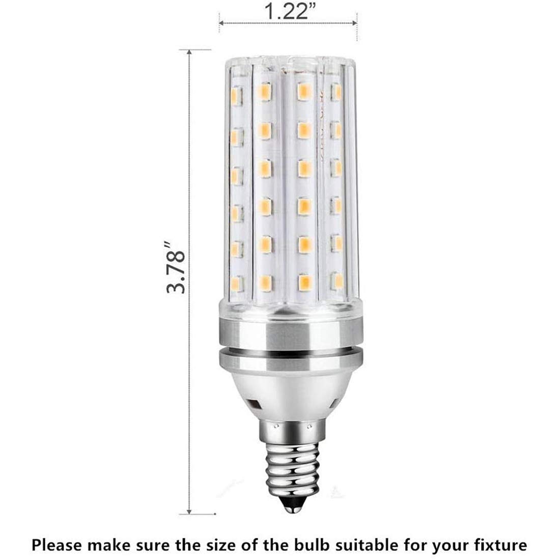 Lampadine LED Corn E12 La Lampadina LED È Equivalente A 150 Watt 15W Lampadina LED Portacandele Watt 1500Lm Luce Diurna Bianca 6000K Lampadina LED Lampadina Decorativa Base Candela,E14 16w,10pcs