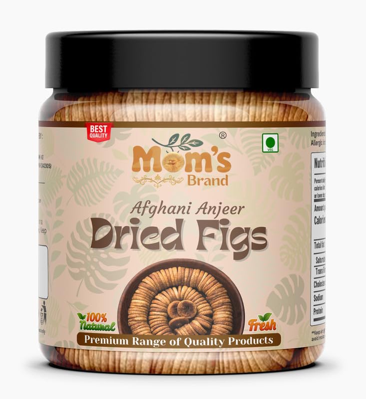 Image of MOM'S BRAND Premium Dried Afghani Anjeer 400 gm | Low in Fat | Anjeer Dry Fruits in Fresh | Healthy Snacks I Rich Source of Vitamins Dietary Fiber | Dry Figs