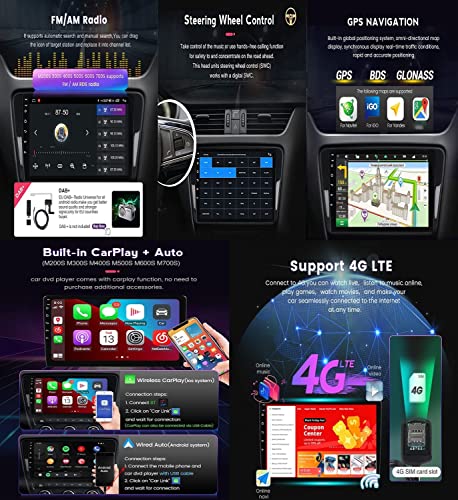 DLYAXFG Android 10 Autoradio 2 Din Stereo 1 Din