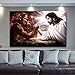 Jesus VS Devil Picture Framed Wall Decor Jesus Fights Satan Wall Art for Bedroom Office Framed Ready to Hang