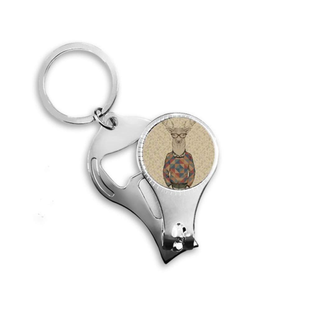 Porte-clé avec pince à ongles animal aux finitions artistiques haut de gamme