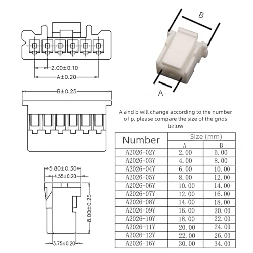 Kit Conector y Terminal PA 2.0mm Compatible PAP-04-S miniatura 3