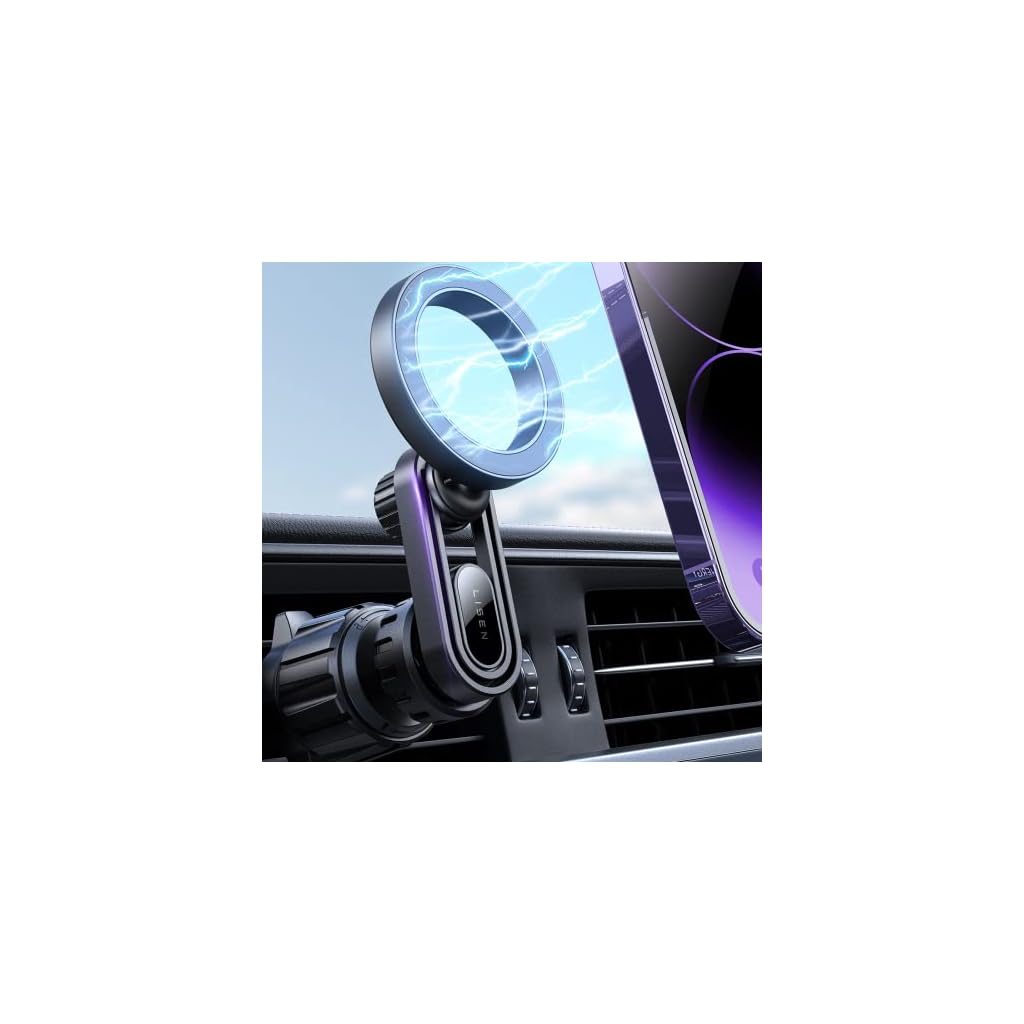LISEN-Fits-MagSafe-Car-Mount-for-iPhone-Magnetic-Phone-Holder-20-Magnets-Magnetic-Car-Phone-Holder-Vent-Car-Accessories-Cell-Phone-Holder-Mount-for-iPhone-14-13-12-Pro-Max-Mini-Plus-MagSafe-Case