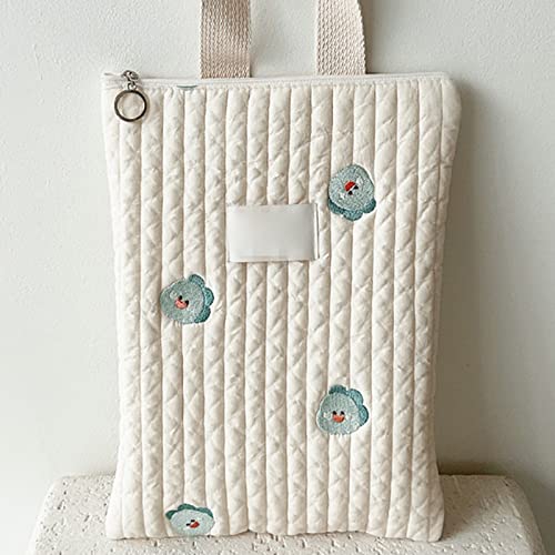 Bolsa organizadora de pañales de algodón con bordado de dibujos animados miniatura 5