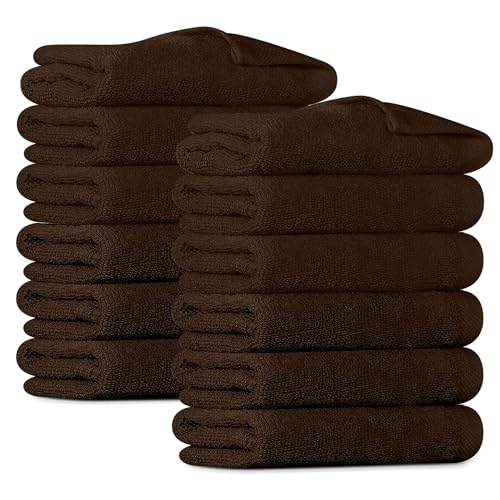 La mejor selección de Toalla facial economica Top 5. 43 Genérico - Toallas de mano de color negro/café/azul marino, toalla de salón económica, toallas faciales de mezcla de algodón de 15 x 25 pulgadas, toallas de mano básicas a...