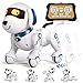 AIQI Remote Control Robot Dog Toy, Interactive RC Dog Robot Toys for Kids, Programmable Smart and Dancing Robot Toy, Imitates Animals Mini Pet Dog Robot with Sound and LED Eyes