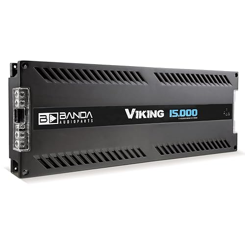 Amplificador de graves de 1 canal para audio de vehículo - Amplificador de graves mono de alta potencia con filtro subsónico y filtro de paso bajo,