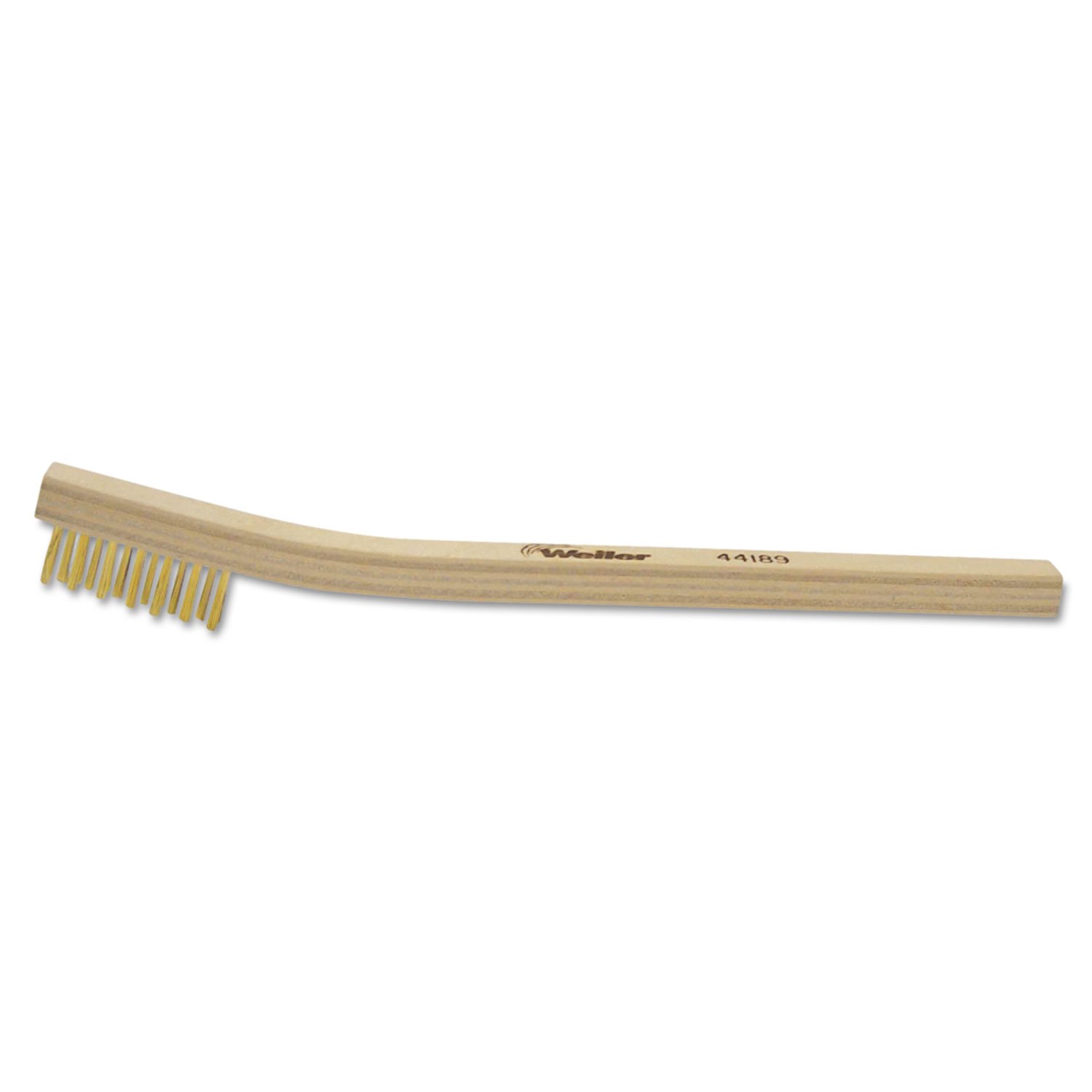 Weiler 44189 Small Hand Wire Scratch Brush, Brass Fill, Wood Block, 3 X 7 Rows, Made in the USA