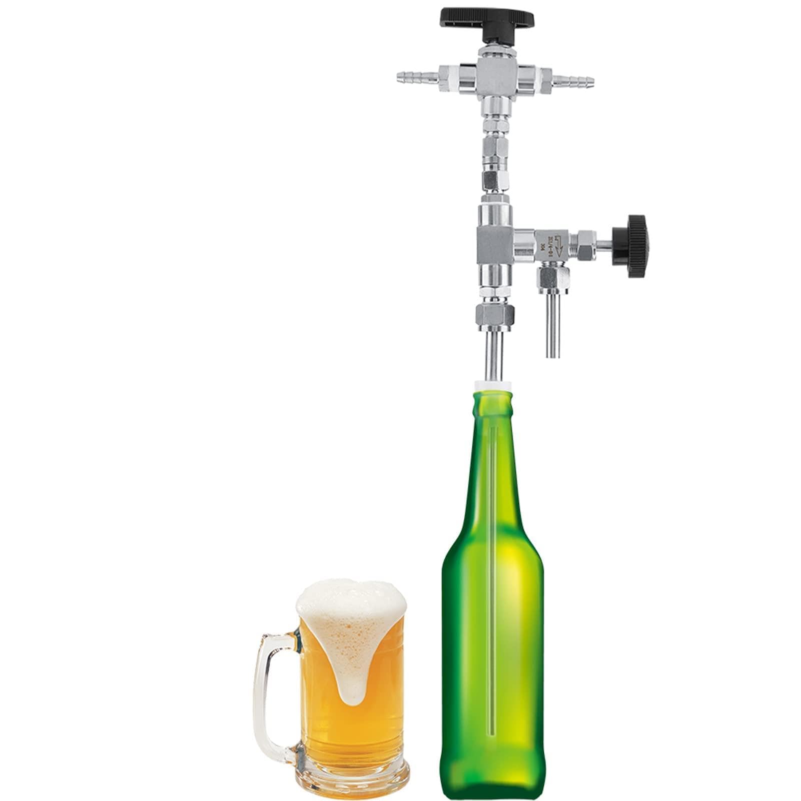 Kit de Elaboración de Cerveza CO2 de Acero Inoxidable para Llenado de Botellas de Cerveza para Elaboración Casera