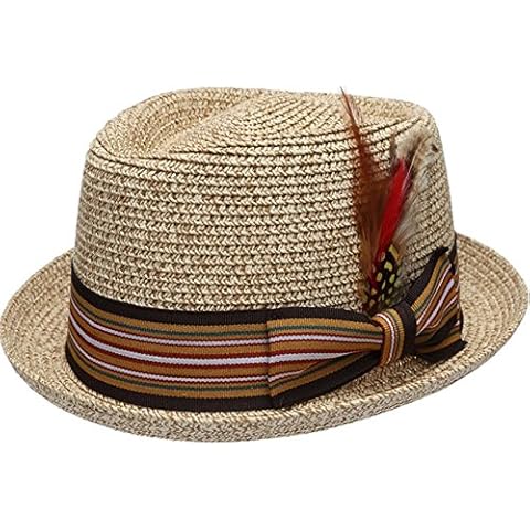Epoch hats Men's Premium Straw Porkpie Fedora Hat Cover