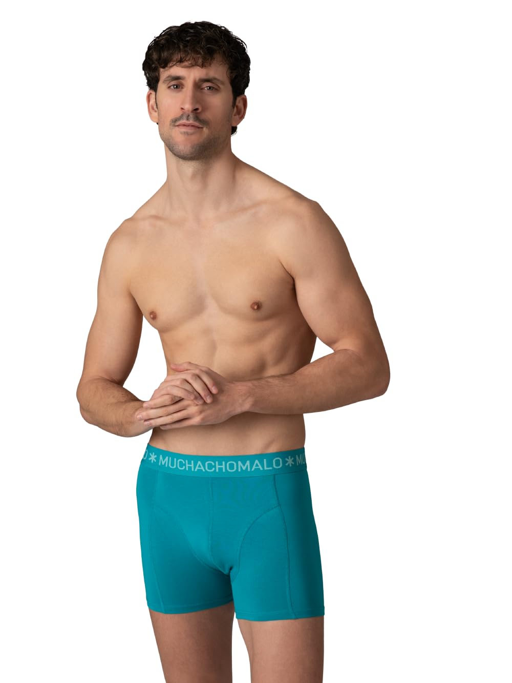 Muchachomalo Boxer da uomo, biancheria intima in cotone da uomo, confezione da 4 pezzi, boxer stampati, taglio classico, con elastico in vita