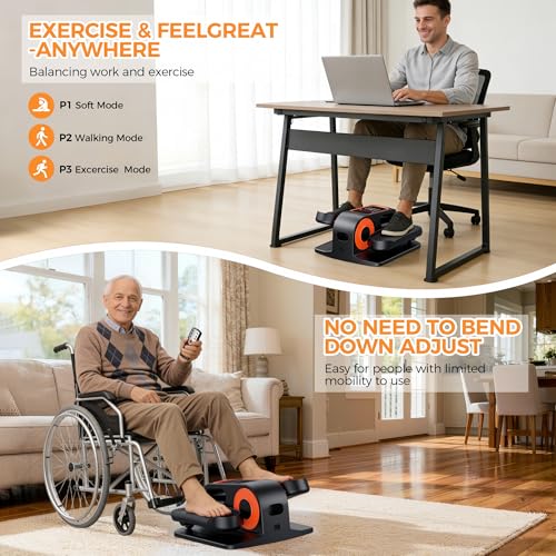Image of DUREXO Under Desk Elliptical Machine, Electric Leg Exerciser for Seniors