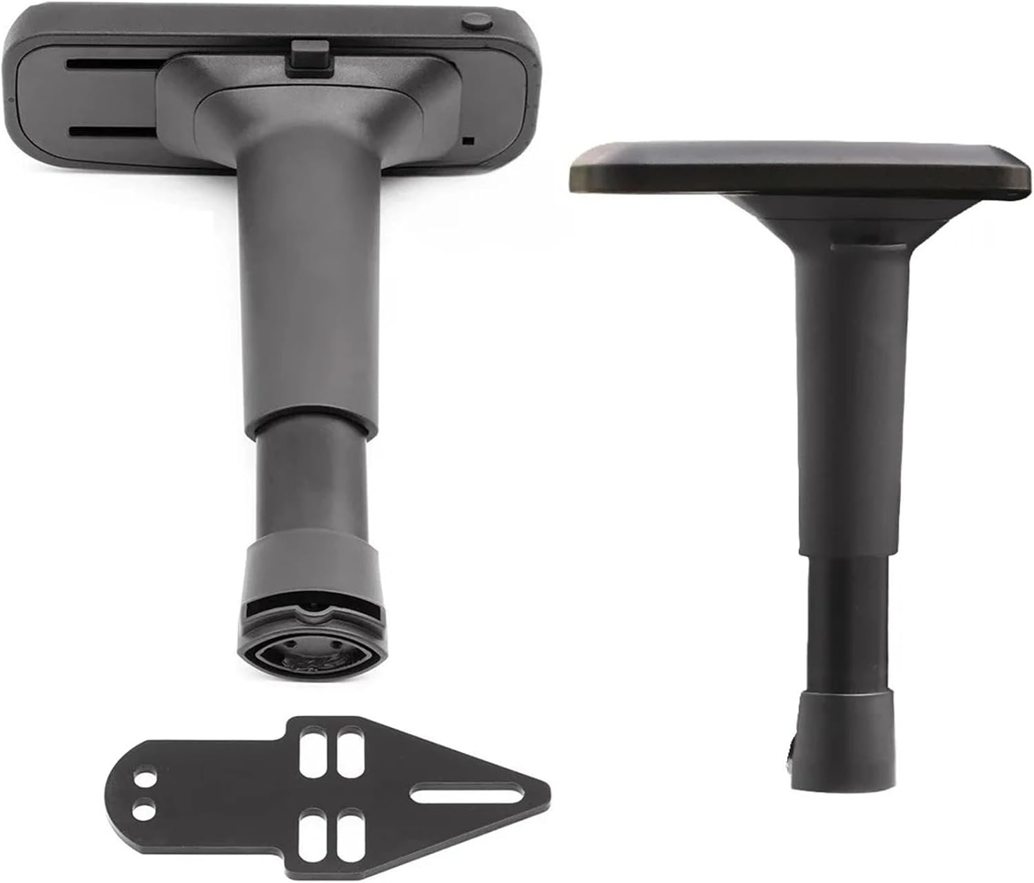 1 Pair 4D Adjustable T-Shape Armrests, Left & Right Replacement for Gaming Chairs & Stools(with Plate)