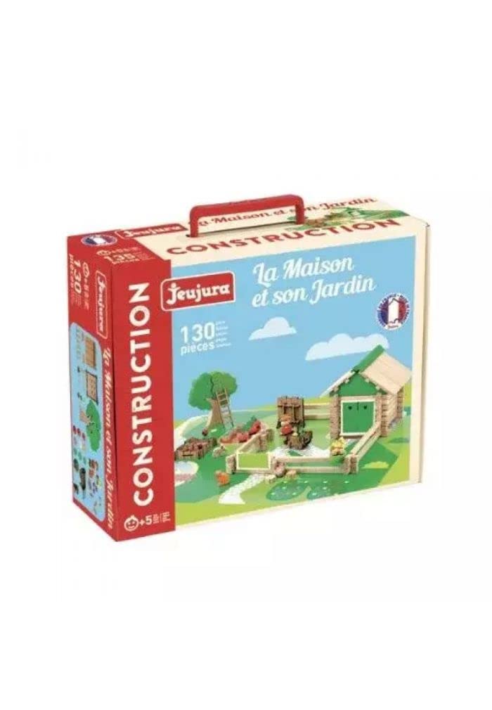 Jeujura - Maison et Son Jardin 130 Pièces - Jeu Construction 5 Ans - 8080