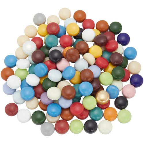 SOFPLATE 200g Mixed Colors 12mm Round Glass Mosaic Tiles Mini Mosaic Glass Pieces Bulk Cute Colorful Flat Circle Glass Cabochons Mosaics Pieces for DIY Mosaic Crafts Making Home Decoration Accessories
