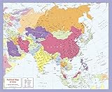 Color Blind Friendly Political Wall Map of Asia - 31.75