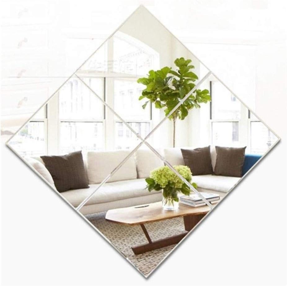 Full-Length Mirror DIY Stitching Decorative Mirrors Tile Silver 4pcs for Glass Mirror Home Art Room Decor 22cmX22cm AN1021 910