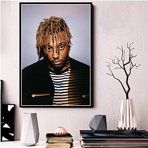 Juice WRLD Rapper Singer Star Music Poster da parete, poster e stampe su tela, per la casa, senza cornice, 50 x 70 cm, 42X60CM
